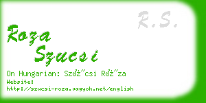 roza szucsi business card